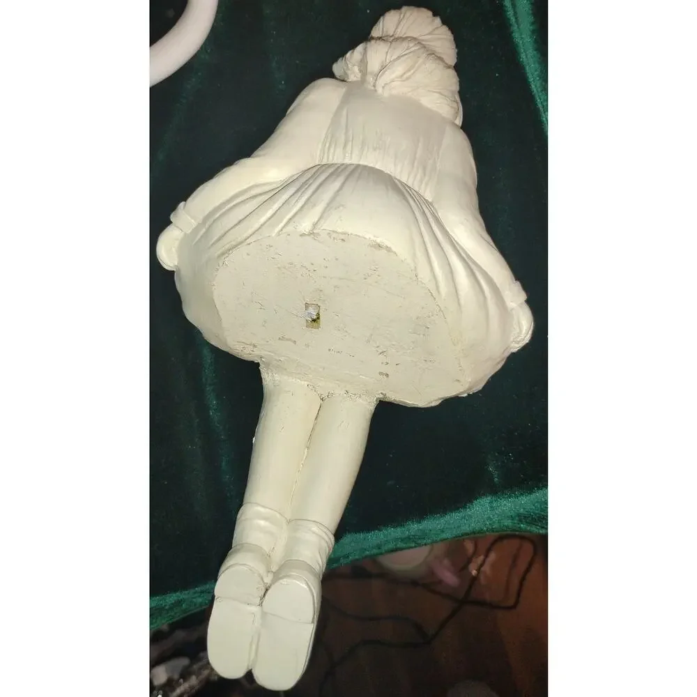 Vintage Style Girl Shelf Sitter Figurine Ivory Cream 10